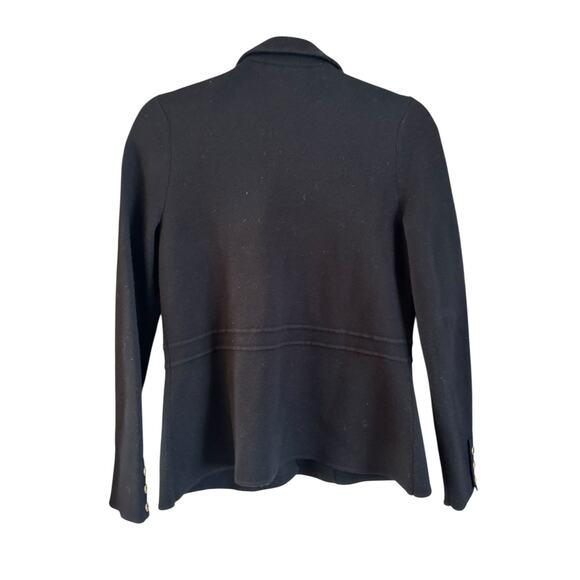 Talbots Women’s 100% Merino Wool Blazer 2 Button Black Size Small Minimalist - Picture 3 of 6